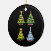 グリーンツリークリスマスホリデーウィンター セラミックオーナメント (左)