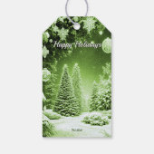 グリーンツリーズクリスマスボールホリデーギフトラベル ギフトタグ (裏面)
