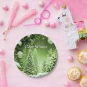 グリーンツリーズクリスマスボールホリデー紙プレート ペーパープレート (パーティー)