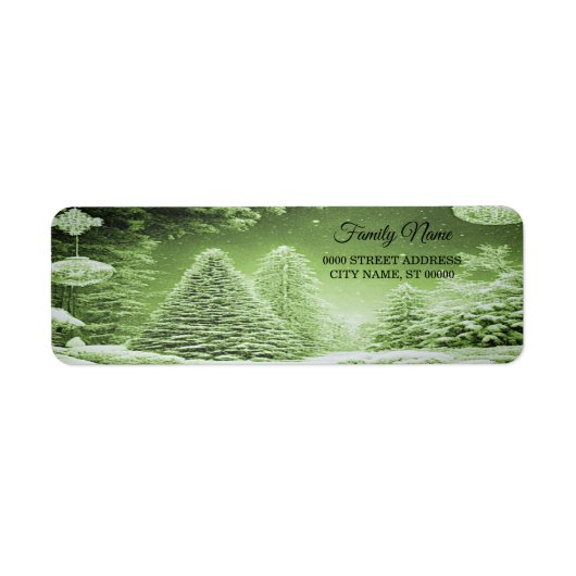 グリーンツリーズクリスマスボール差出人住所ラベル ラベル (正面)