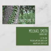 グリーンツリートランクウッズアイビーパーク自然写真 名刺 (正面/裏面)