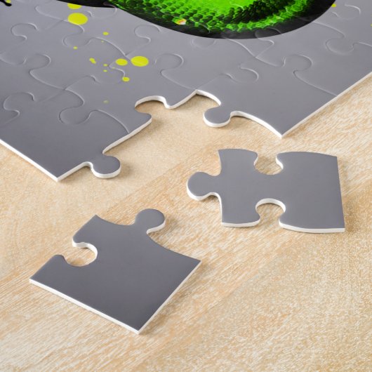 グリーンツリーパイソン水の色の爬虫類ジグソーパズル ジグソーパズル (側面)