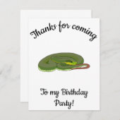 グリーンツリービパーのお誕生日おめでとう サンキューカード (正面/裏面)