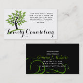 グリーンツリーファミリーカウンセリングライフコーチスピリチュアル 名刺 (正面/裏面)