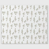 グリーンツリーフォレストウッドランドパターン ラッピングペーパー (フラット)