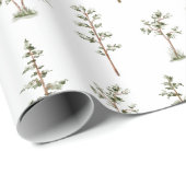 グリーンツリーフォレストウッドランドパターン ラッピングペーパー (ロールコーナー)