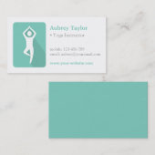 グリーンツリーポーズロゴヨガビジネスカード 名刺 (正面/裏面)