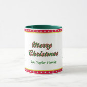 グリーンツリーメリークリスマスファミリー マグカップ (中央)