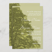 グリーンツリー結婚式招待状 招待状 (正面/裏面)