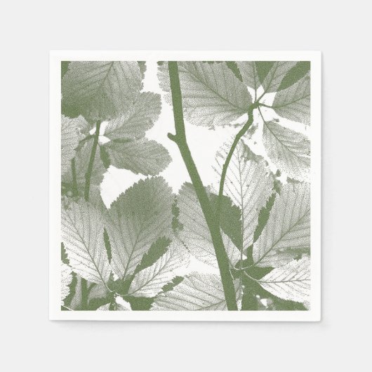 グリーンツリー葉 スタンダードカクテルナプキン (正面)