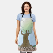 グリーンツリー エプロン (着用した状態)