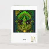 グリーンツリー オブ ライフ オーナメント グラフィック アーツ カード (裏面)