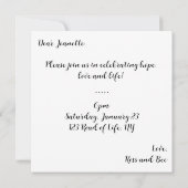 グリーンツリー・オブ・ライフ パーティー招待状 招待状 (裏面)