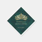 グリーンティアラクラウンエレガントキンセアニェラ スタンダードカクテルナプキン (角)