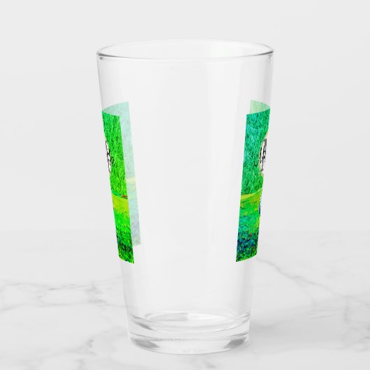 グリーンティーオフモノグラムネームスポーツグリーンゴルフ タンブラーグラス (左)