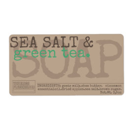 グリーンティーソープホームメイドトレンディー素朴ヴィンテージ ラベル