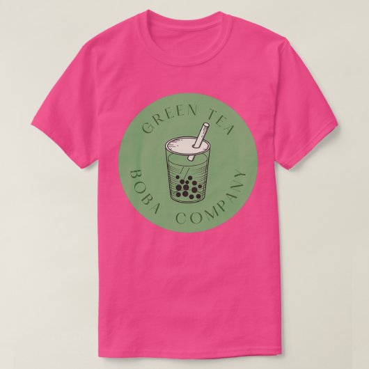 グリーンティーボバ株式会社 Tシャツ (デザイン正面)