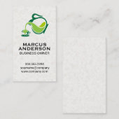 グリーンティーポットポア | 日本の紙テクスチャ 名刺 (正面/裏面)