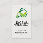 グリーンティーポットポア | 日本の紙テクスチャ 名刺 (正面)