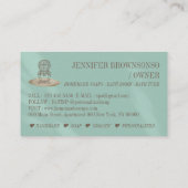 グリーンティールレトロ家具デコチェア 名刺 (裏面)