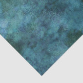 グリーンティール（緑がかった色）アクアブルーアース大理石抽象芸術 薄葉紙 (詳細)