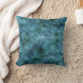 グリーンティール(緑がかった色)アクアブルーアース海大理石抽象芸術 クッション (ブランケット)