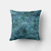 グリーンティール(緑がかった色)アクアブルーアース海大理石抽象芸術 クッション (裏面)