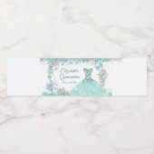 グリーンティール（緑がかった色）ウィンタースノーフレークキンセニェラ ペットボトルラベル (シングルラベル)