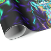 グリーンティール（緑がかった色）サイケデリックボヘミアンマンダラ ラッピングペーパー (ロールコーナー)