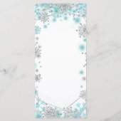 グリーンティール(緑がかった色)シルバークリスマススノーフレークキンセアニラ メニュー (裏面)