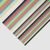 グリーンティール（緑がかった色）モダンストライプ 薄葉紙 (詳細)