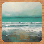 グリーンティール（緑がかった色）モダンビーチ絵画海 コースター<br><div class="desc">このデザインはパーソナライズされた、[編集]デザインを選択して行う。他のアイテムに転送することもできます。colorflowcreations@gmail.comで連絡は、このデザインを別の製品で使用するもしか、サポートが必要な場合は、ページの上部にあるチャットオプションを使用する。www.facebook.com/colorflowcreations、www.instagram.com/colorflowcreations、www.twitter.com/colorflowart、後を追およびwww.pinterest.com/colorflowcreationsで自分のデザインや自分の情報を見る。</div>