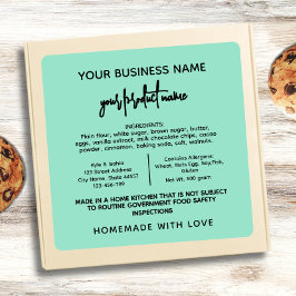 グリーンテキサス州コテージ法フードラベルシール スクエアシール