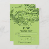 グリーンテックコンピュータ回路基板バー(ユダヤ教の)バル・ミツバー 出欠カード (正面/裏面)