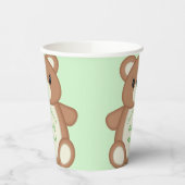 グリーンテディベア 紙コップ (左)