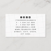 グリーンテニスコートイラストレーションプロフェッショナルスポーツ 名刺 (裏面)