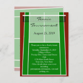 グリーンテニスコートデザイン インビテーションポストカード (正面/裏面)