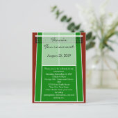 グリーンテニスコートデザイン インビテーションポストカード (スタンド正面)