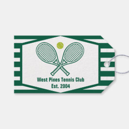 グリーンテニストライプのスカスタムティーカントリークラブ ギフトタグ