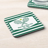 グリーンテニストライプのスカスタムティーカントリークラブ コースター (左側)