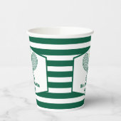 グリーンテニストライプのスカスタムティーカントリークラブ 紙コップ (左)