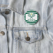 グリーンテニストライプのスカスタムティーカントリークラブ 缶バッジ (インサイチュ)