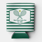 グリーンテニストライプのスカントリークラブカスタム 缶クーラー (正面)