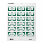 グリーンテニストライプのスカントリークラブ差出人住所 ラベル (フルシート)