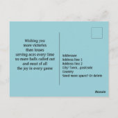 グリーンテニス🎾ハッピーバースデー ポストカード (裏面)