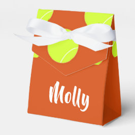 グリーンテニスボールのオレンジ色のパターン フェイバーボックス