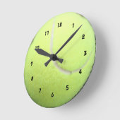 グリーンテニスボール壁時計 ラウンド壁時計 (傾斜)