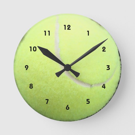 グリーンテニスボール壁時計 ラウンド壁時計 (正面)