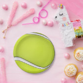 グリーンテニスボール誕生日パーティープレート ペーパープレート (パーティー)