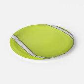 グリーンテニスボール誕生日パーティープレート ペーパープレート (アングル)